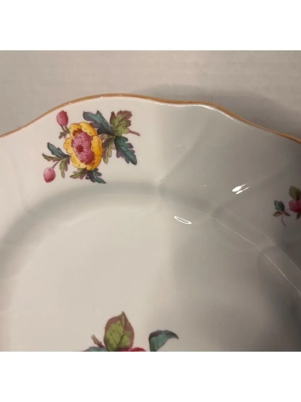 Vintage Spode Copeland England Floral Serving Plate 12.5” Diameter 1” Height